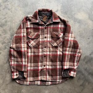 Vintage 1980s Haband Brown and Red Flannel